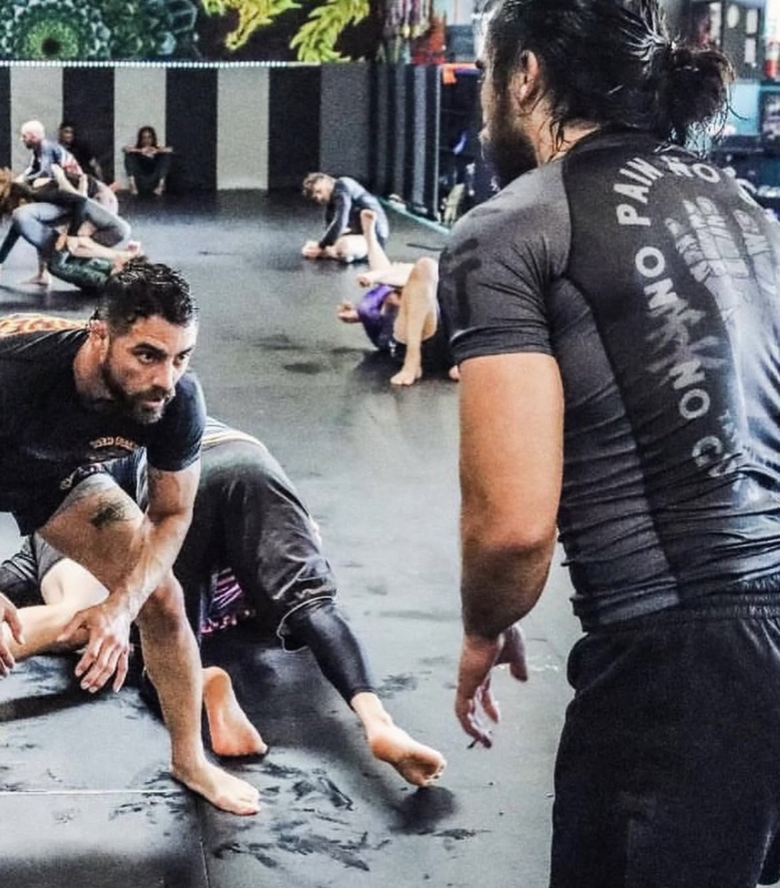 Matt training no-gi on the mats