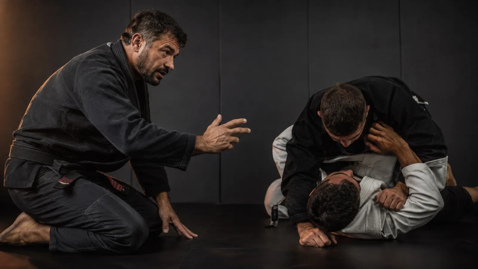 A coach instructing students during live training